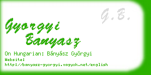 gyorgyi banyasz business card