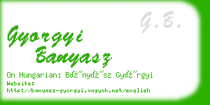 gyorgyi banyasz business card